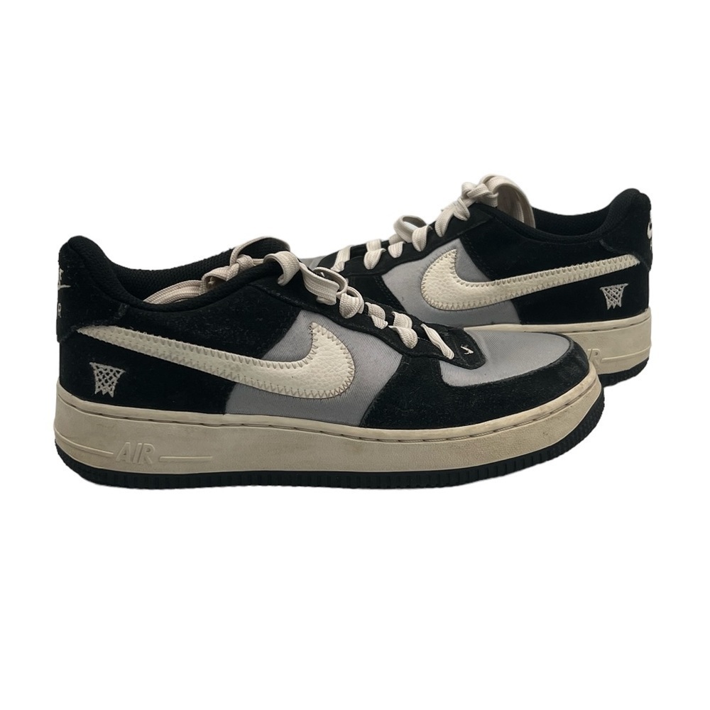 Nike Black Gray Air Force 1 Low Bucket Gym Shoe Sneakers Size 6 Youth